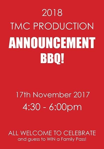 2018 Production Announcement BBQ 2018 Production Announcement BBQ